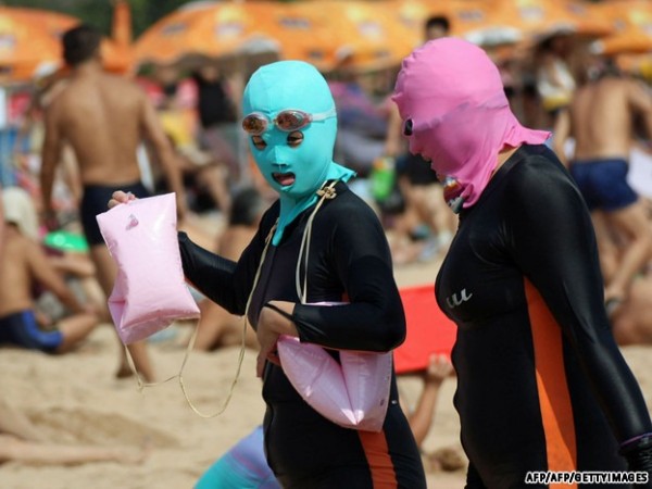 中國海邊防曬奇行種：蒙面罩頭10