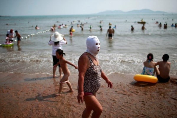 中國海邊防曬奇行種：蒙面罩頭11
