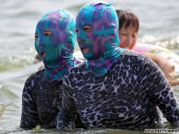 中國海邊防曬奇行種：蒙面罩頭8