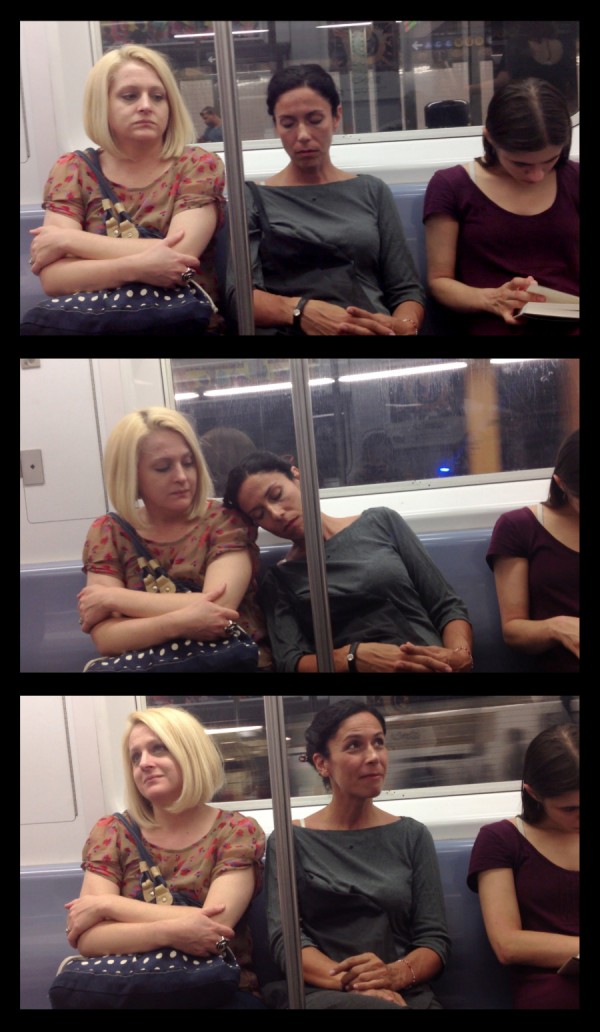 大家對陌生人睡著靠到自己肩膀的反應5