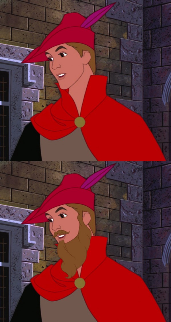 迪士尼裡的男人們失去鬍子，變很雞肋9