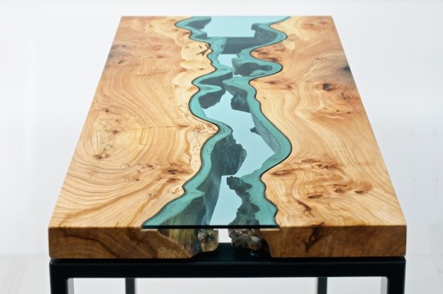 玻璃木桌1