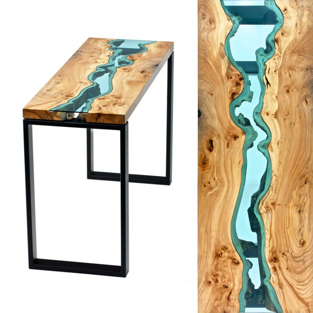 玻璃木桌2